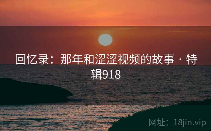 回忆录：那年和涩涩视频的故事 · 特辑918