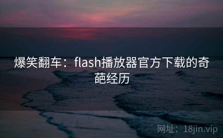 爆笑翻车:flash播放器官方下载的奇葩经历 爆笑翻车:flash播放器官方下载的奇葩经历